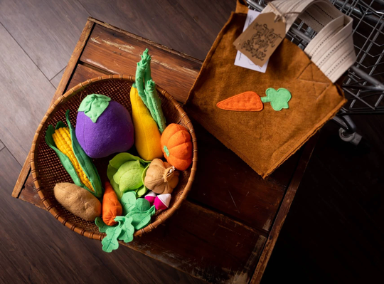 Farmer's Market Wool Blend Felt Veggie Play Set