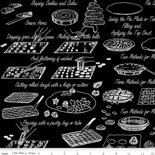 Cook Book Black By J. Wecker Frisch For Riley Blake Designs