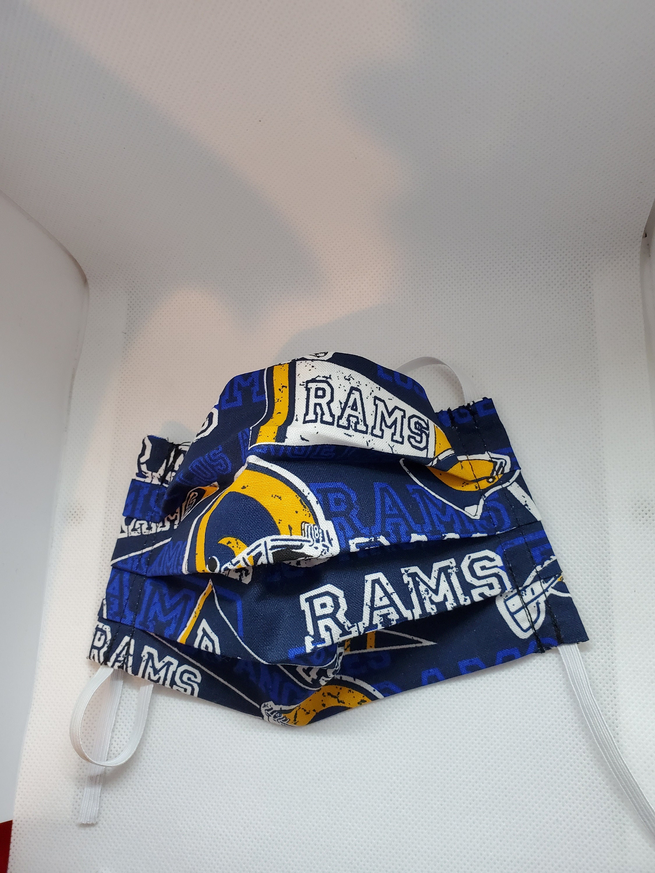 Rams Face Mask, L A Rams, Cotton Adult Face Mask, Child Washable Mask With Filter Pocket, Adjustable