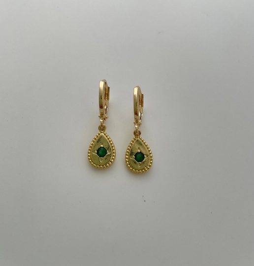 Gold Drop Hoop Earring Endless Hoops Huggies 25mm