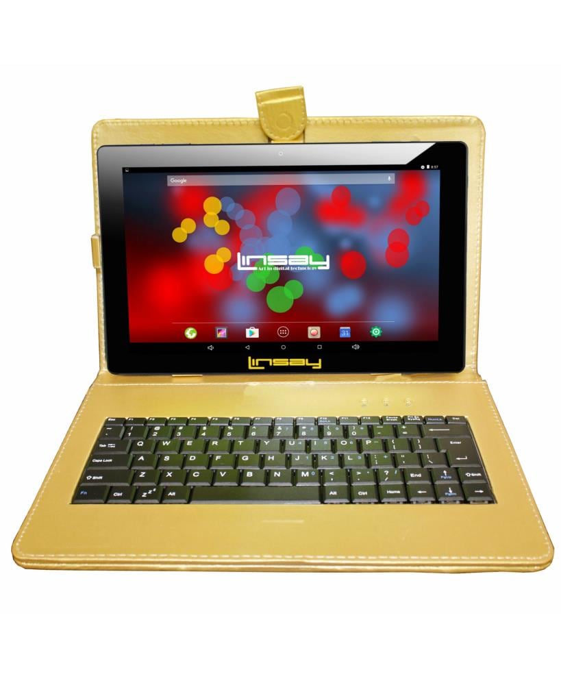 LINSAY 10.1-in Wi-Fi Only Android 10 Tablet with Accessories with Case Included | F10XIPSBDG