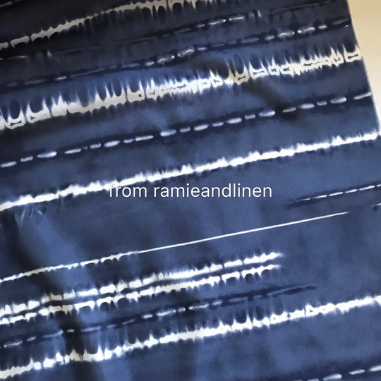 Silk Fabric, Cotton Blend, Tie Dye Pattern Print China Blue, Half Yard By 54" Wide