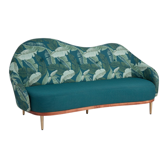 Nicole Crowder Green Banana Leaf Elaine Loveseat - Polyester by World Market