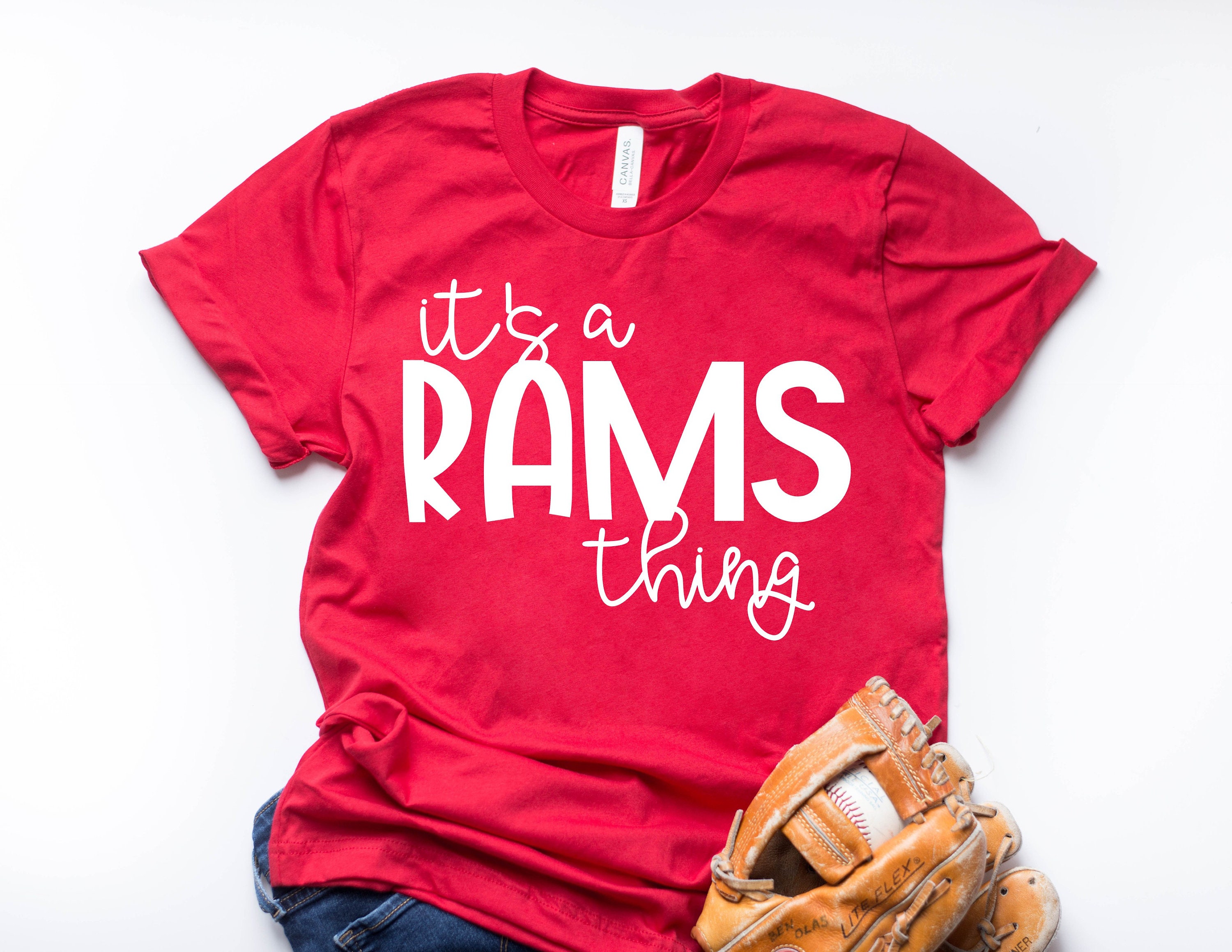 Team Spirit Shirt It's A Rams Thing Mom Wife Parent Gift Short-Sleeve Unisex Tshirt Ladies Tee Football Baseball Soccer Basketball
