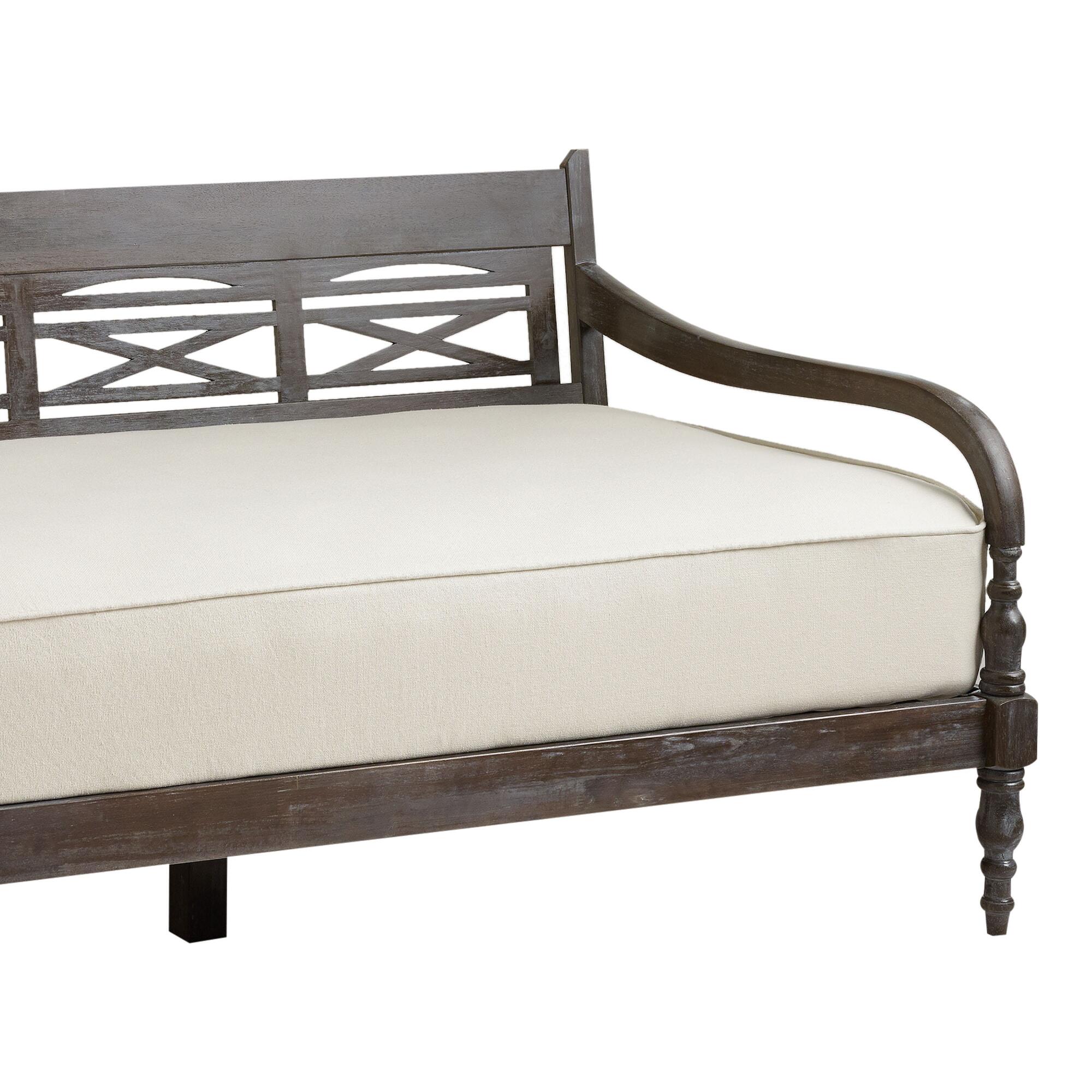 Marshmallow Burlap Mattress Cover: White - Fabric by World Market