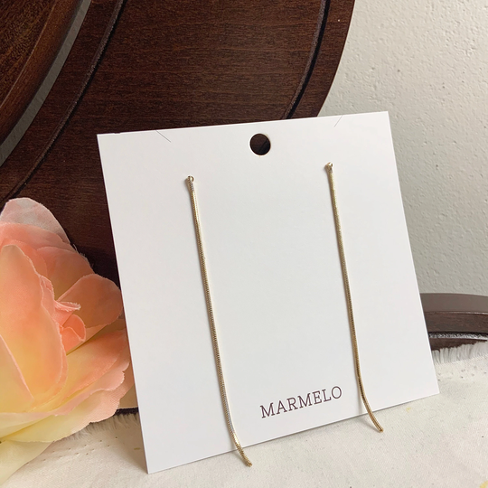 Marmelo/Hypoallergenic Single Long Drop Earrings For Woman Gold Silver Gift Box