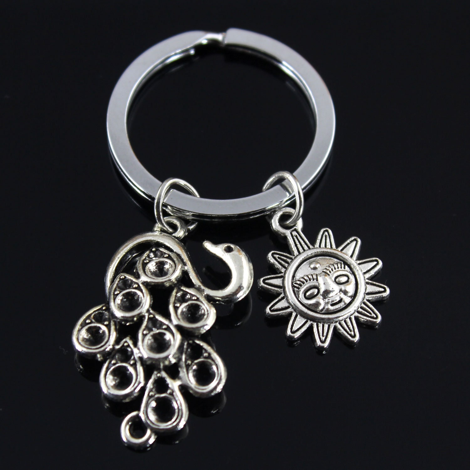 Swan Key Ring/ Keychain/Zipper Pull - Gift Lover Water Fowl Pond Sun Keychain Sunshine Keychian-Bird
