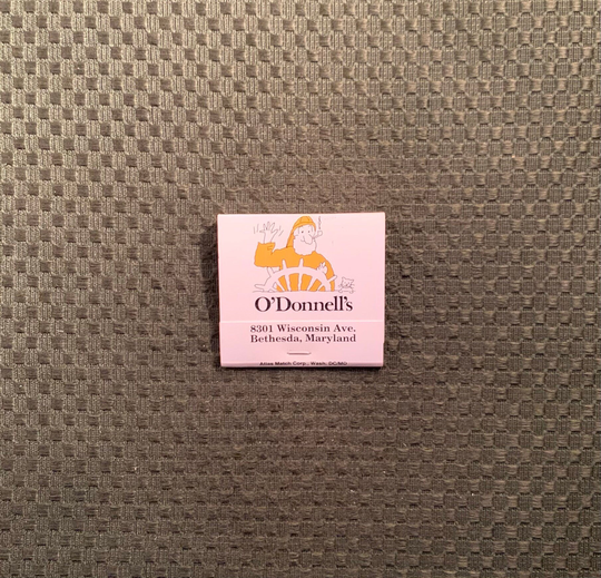 Vintage Matchbook, O Donnells Seafood, Restaurant, Bethesda, Maryland, with 30 Match Sticks, Free Ship in Usa