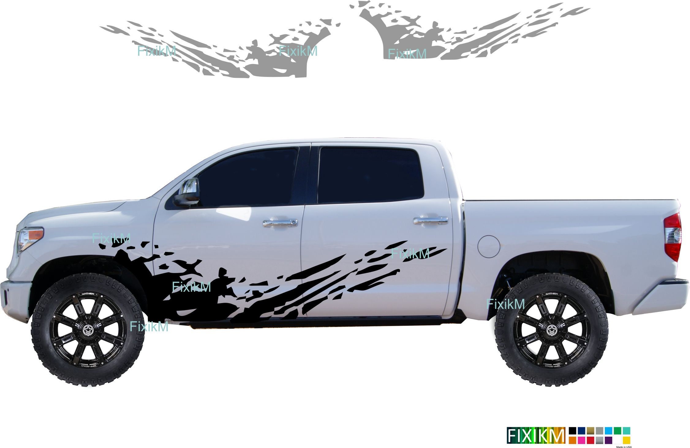 Mud Splash Side Graphics Vinyl Decal Stickers Universal Size Fit For Toyota, Nissan, Jeep, Gmc, Gm, Chevy, Dodge, Ram, Pick Up, Lifted Suv