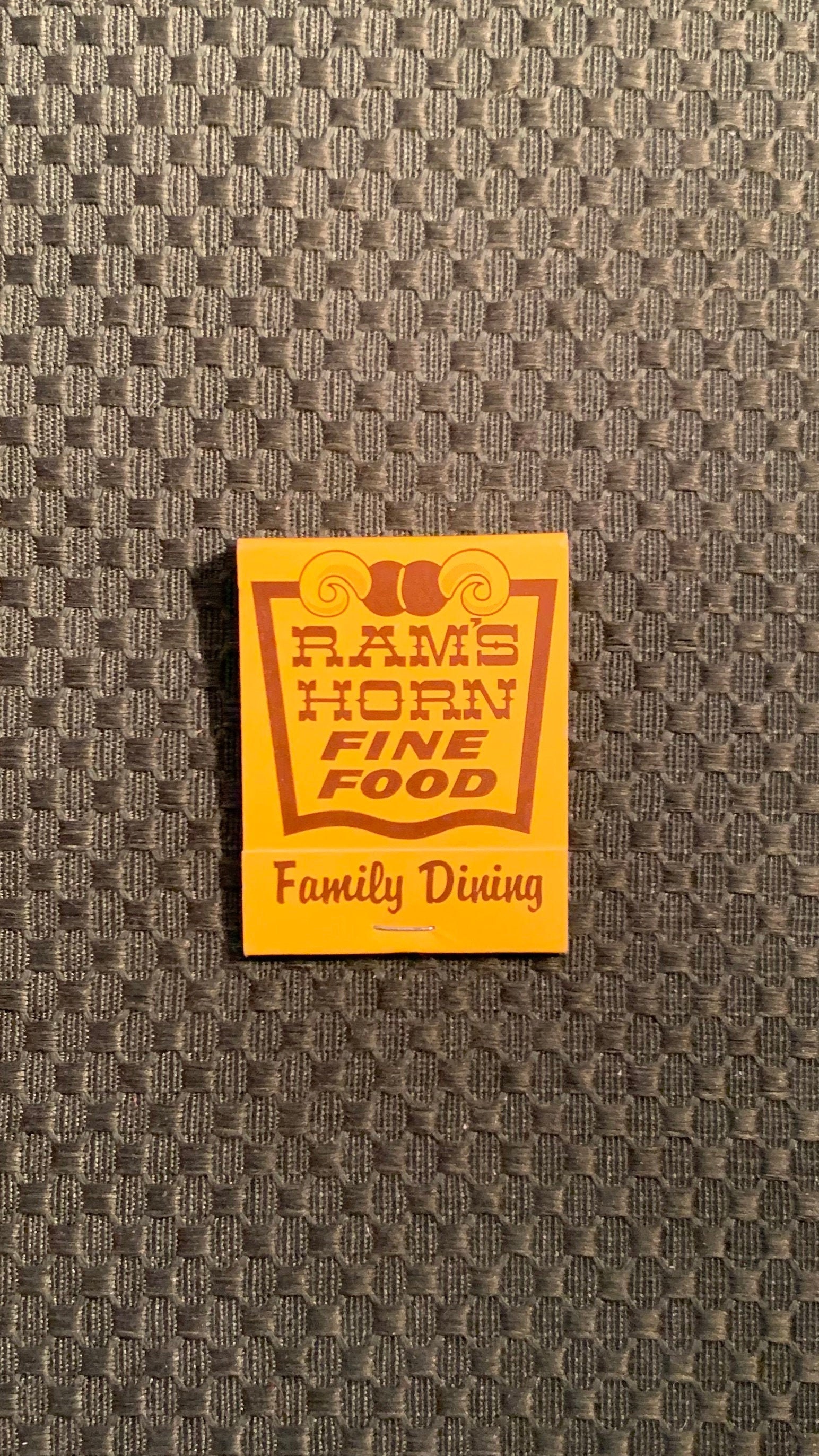 Vintage Matchbook, Rams Horn, Restaurant, Detroit, Michigan, with 20 Match Sticks, Free Ship in Usa