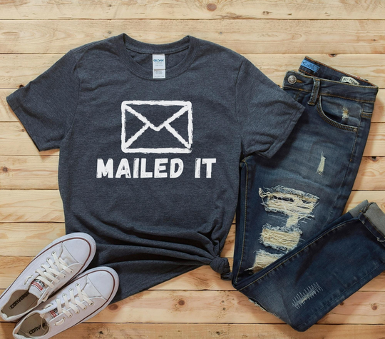 Funny Postman Shirt, Mailed It, Mailman Gift, Postal Service T-Shirt, Mail Carrier Worker Post Office Gifts