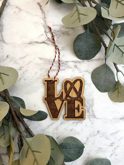 Personalized Love Wedding Favor Ornament/Custom Philadelphia | Winter Realtor Gift Christmas Philly Gifts