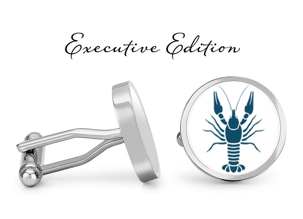 Lobster Cufflinks - Seafood Blue Wedding | Pair Lifetime Guarantee | S0778