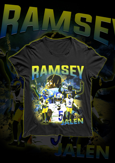Jalen Ramsey Shirt Nfl Player Classic Vintage Bootleg Champion Los Angeles Rams Cornerback Super Bowl Champion