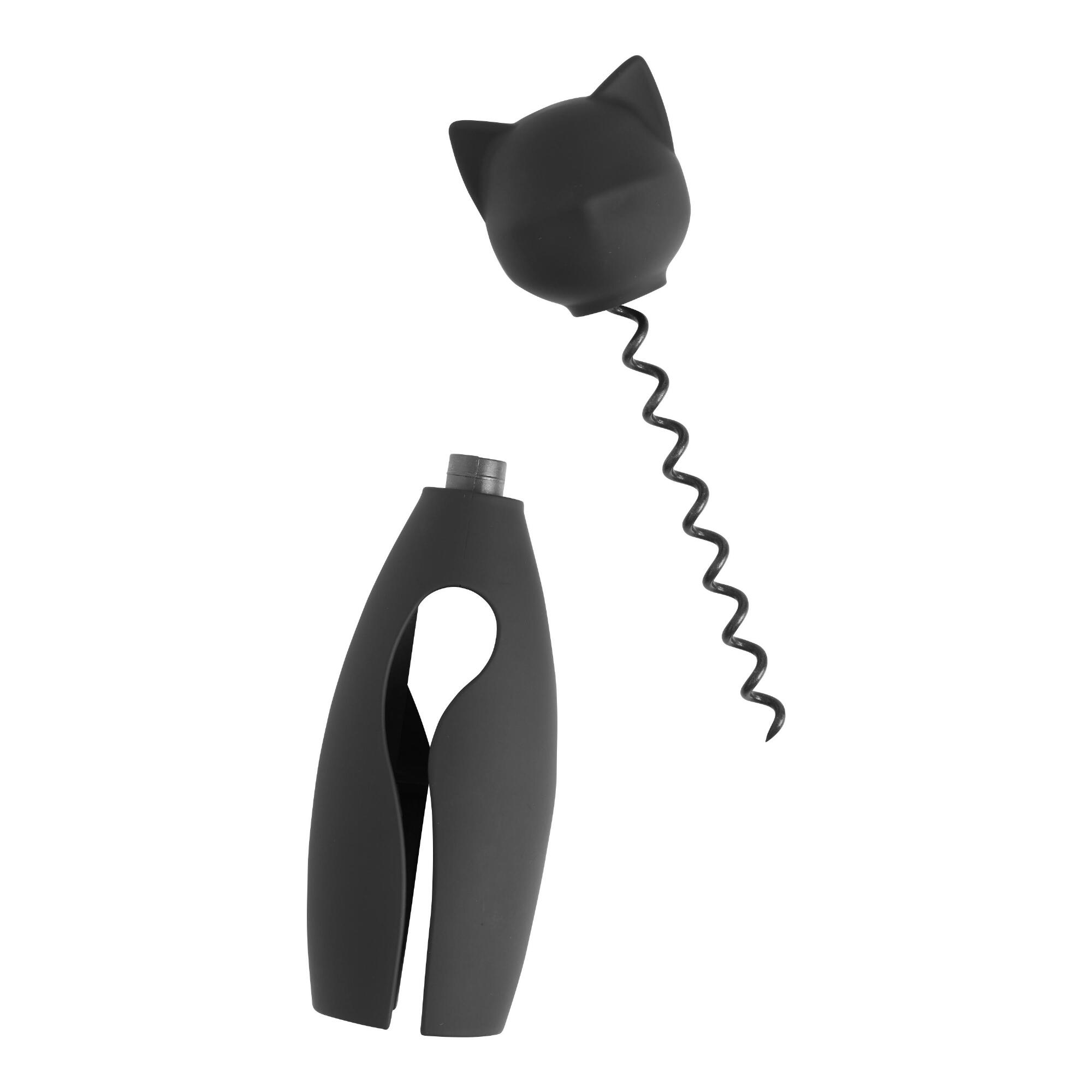 Meow Cat Self Pull Corkscrew: Black by World Market