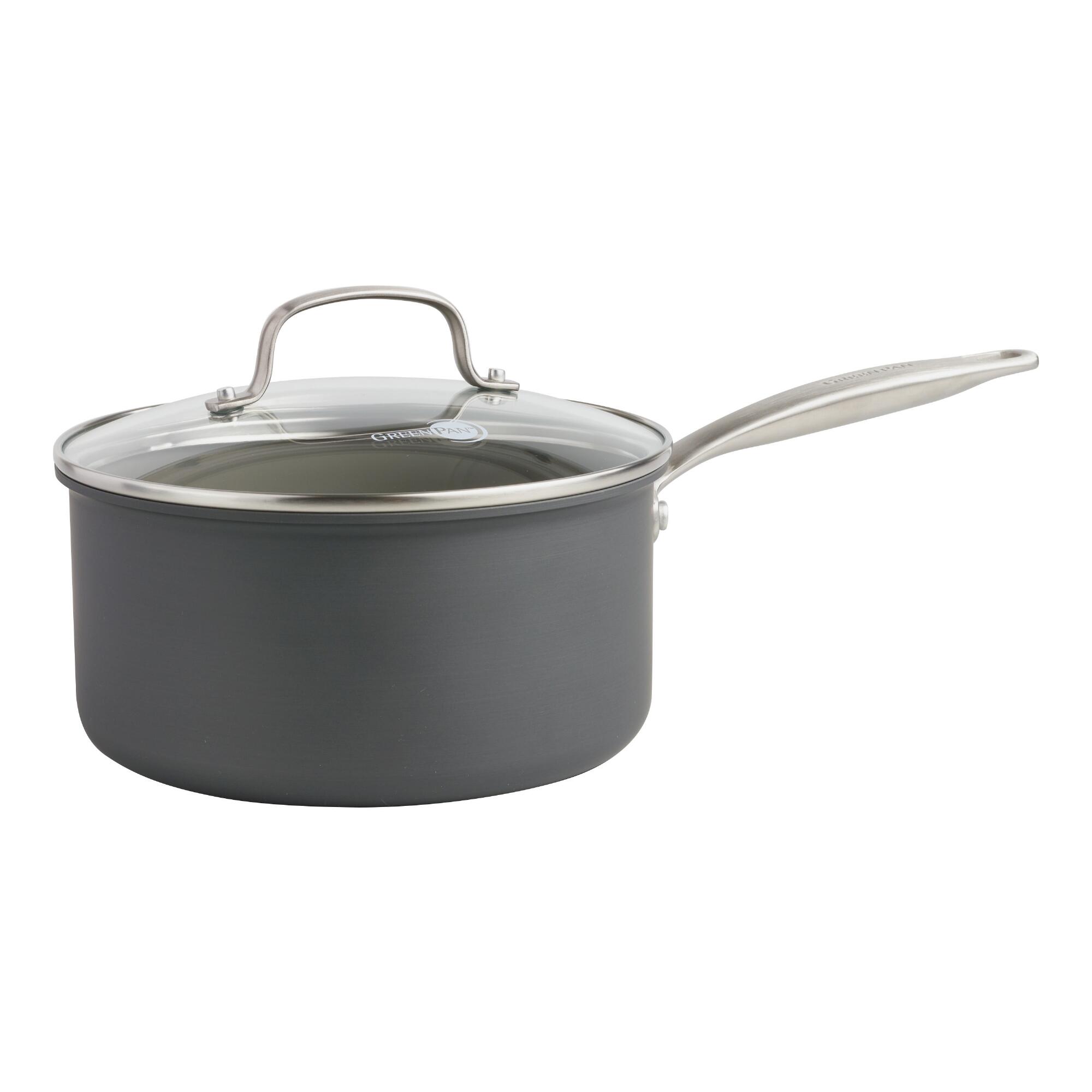 3 Quart GreenPan Chatham Nonstick Ceramic Saucepan with Lid by World Market