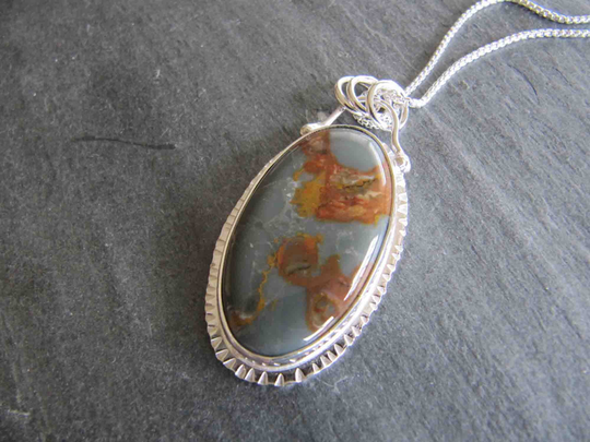 Owyhee Jasper & Sterling Silver Pendant