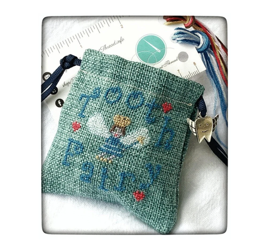 Tooth Fairy Bag Complete Kit - Cross Stitch Chart & Supplies By The Elegant Thread