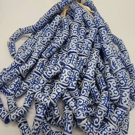 Dwennimmen Glass Beads, Adinkra Symbol, Jewelry Making Beads