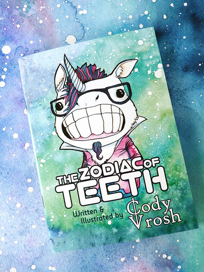 Zodiac Gift, Stocking Stuffer, Christmas Astrology Gifts, Cute Birthday Watercolor Gift - The Of Teeth Art Book