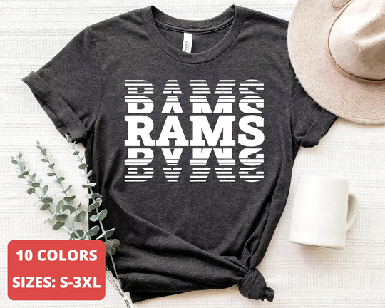 Rams Team Mascot Shirt, Pride School T-Shirt, Support Your With Spirit - Perfect Tee For Fan