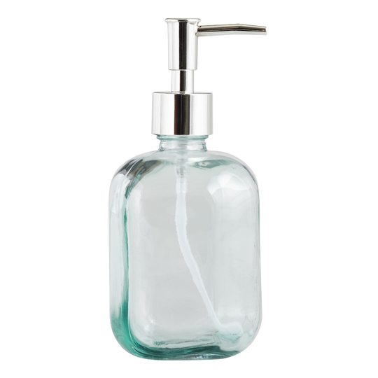 Aqua Recycled Glass Liquid Soap Dispenser: Blue by World Market