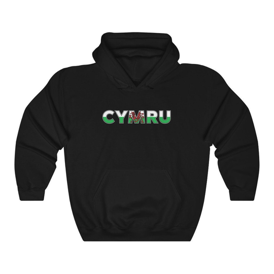 Cymru Hoodie, Wales Welsh Dragon Rugby Gift, Unisex Heavy Blend Hooded Sweatshirt