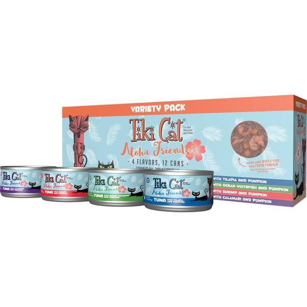 Tiki Cat 12-Pack 3 oz Aloha Friends Variety Cat Food