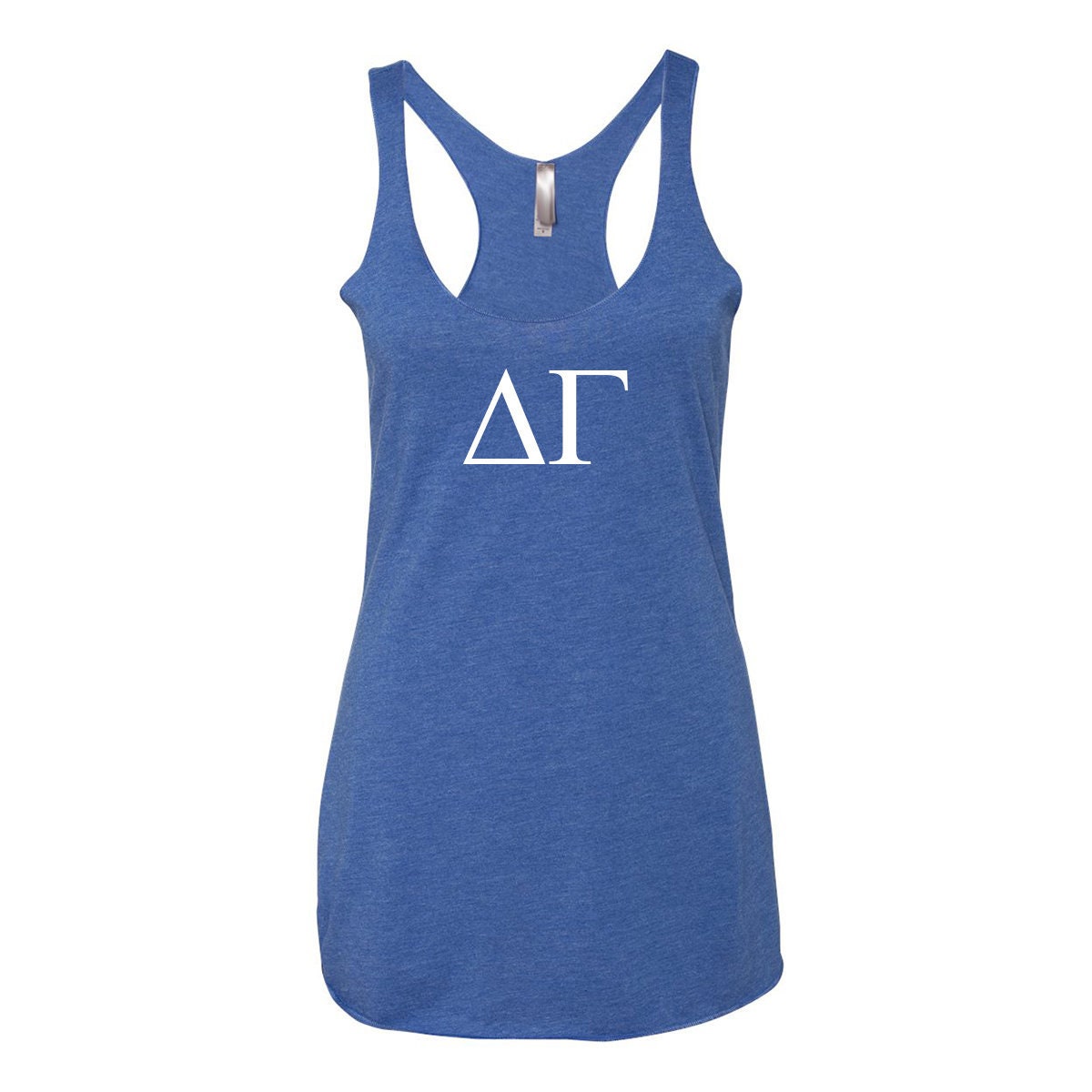 Delta Gamma Tri Blend Racerback Tank, Tank Top, Sorority Letters Top