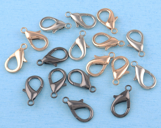 10Pcs Alloy Lobster Clasp, 3016mm Metal Snap Hooks, Spring Claw Clasps For Jewelry Necklace Making Supplies