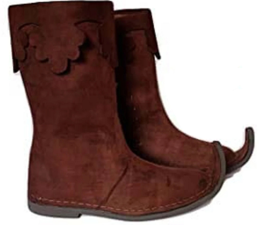 Viking Brown Leather | Boot Boots Lace Knee High Best Gift For You| Father Day Gifts