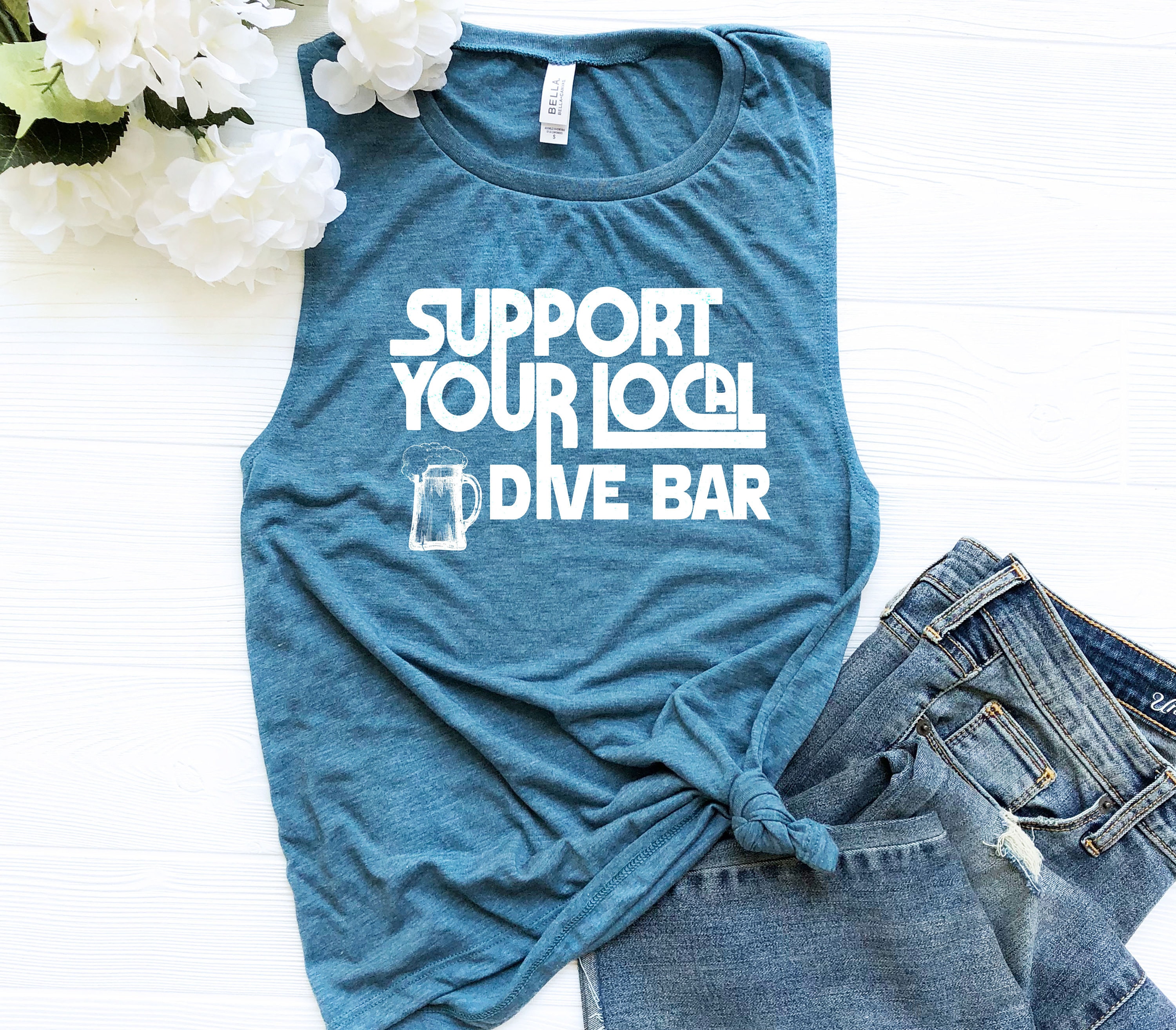 Womens Drinking Tanks Support Local Drive Bar Cute Trending Drinking Tank Tops Drunk Drink Group Bachelorette Bar Crawl