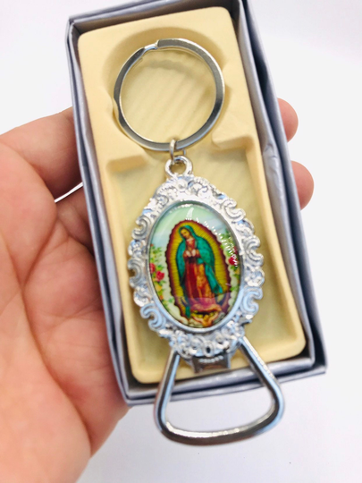 24Pcs Baptism Party Favors/First Communion Favors/Rescuerdos Para Bautizo/Primera Comunión Recuerdos Guadalupe Funeral Favors 2 in 1 Tool