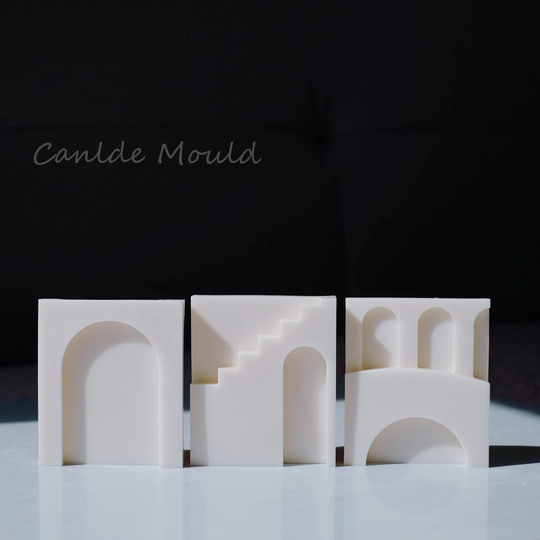 Unique Bridge Candle Mold, Arch Mould, Geometric Square Stairs Silicone Molds For Making Personalized Soy Wax Wedding Gift, Abstract Home Decor