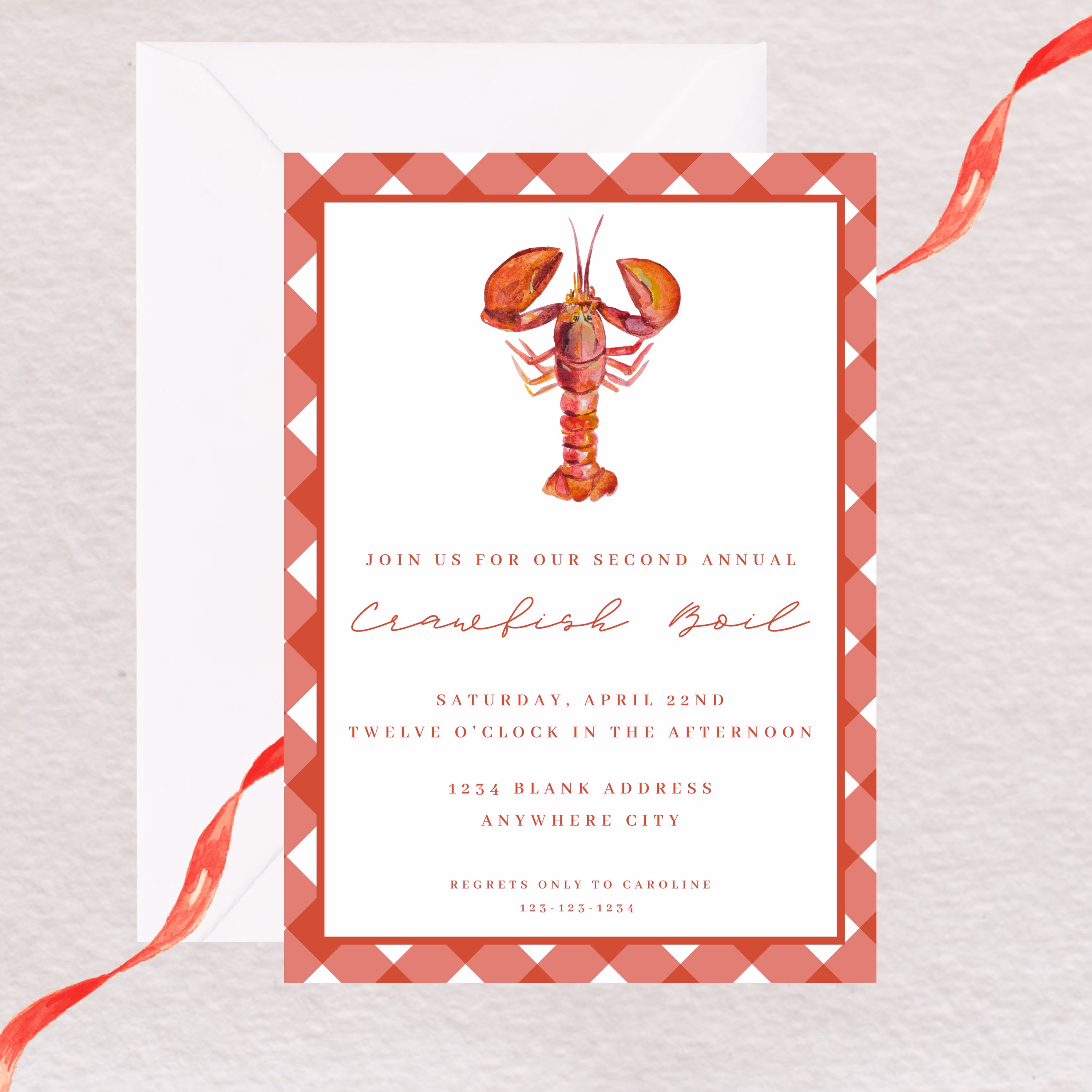 Crawfish Boil Invitation/Crawfish Party Boil Digital Seafood Invitation Cajun