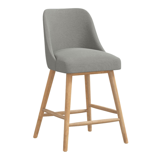 Linen Kian Upholstered Counter Stool: Natural by World Market