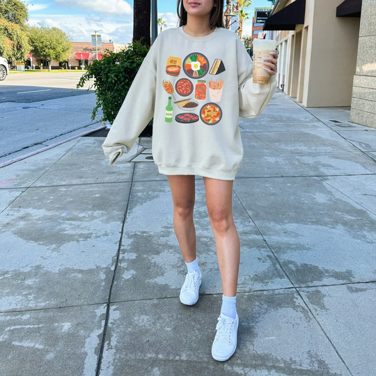 Korean Food Sweatshirt, Soju Noodle Shirt, Ramen Send Shinee Funny Shirt