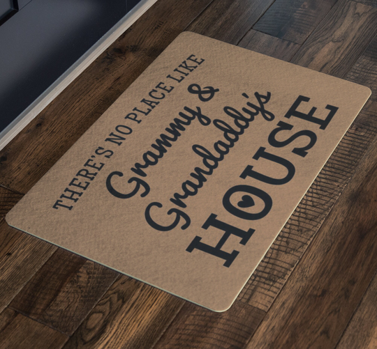There's No Place Like Grammy & Grandaddy's House Doormat, Grandparents Day, Christmas, Gift For Grandaddy, Mats