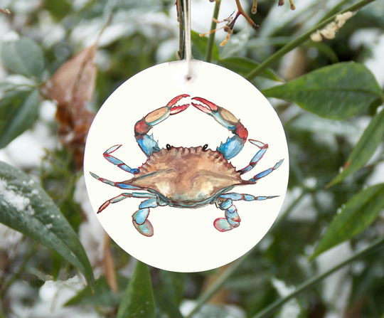Blue Crab Ornament, Christmas Tree Personalized, Maryland Blue Crab, Coastal Ocean Theme Decoration, Gift