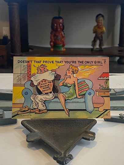 Ww2 Tattoo Linen Postcard