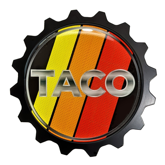 Grille Badge Emblem Aluminum For Toyota Tacoma Lifestyle, 3.75" Size Aluminum, Quality, Warranty Color 1990 Style Black Taco