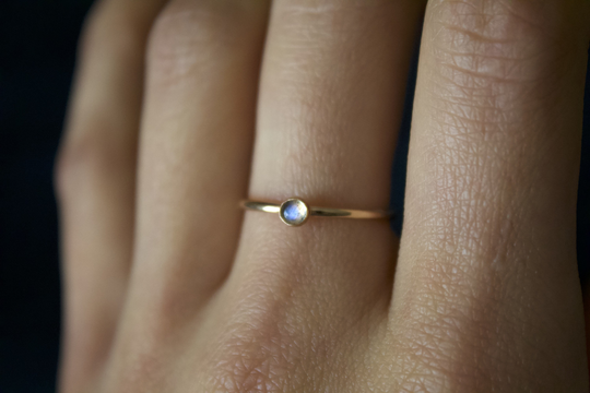 Labradorite Ring/ Minimalist 14K Gold Filled Stacking Labradorite Ring/Stackable/ Dainty//Silver Ring