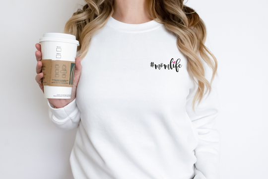 Mom Life Embroidered Sweatshirt, Sweater, Gift For For Mom, Momma, Mom's Birthday