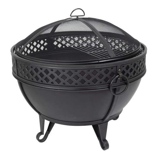 Black Steel Geo Corbin Fire Pit - Metal by World Market