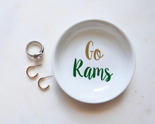 Go Rams Ring Dish/Colorado State University Csu Graduation Gift Grad Fort Collins