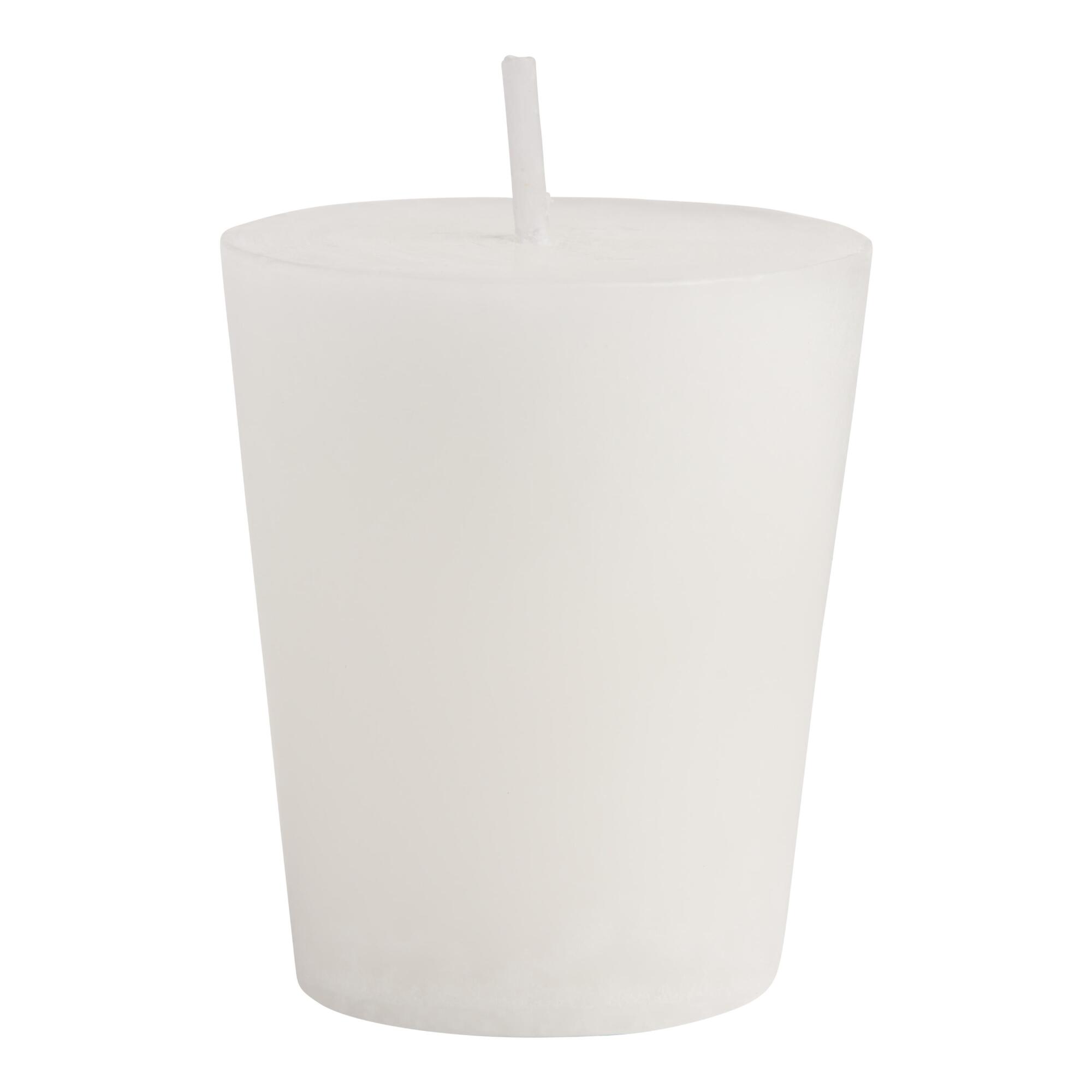 Moroccan Peony Mottled Votive Scented Candles 4 Pack: White - Scented Wax by World Market