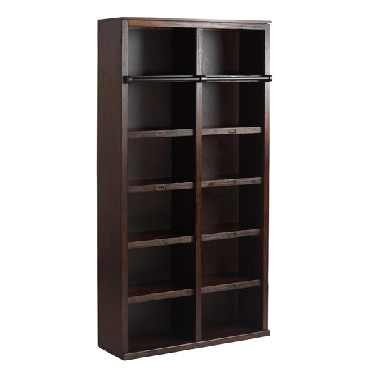 Roasted Cocoa Wood Augustus Library Bookshelf: Brown by World Market