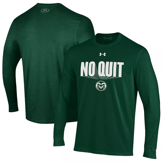 Men's Under Armour Green Colorado State Rams Shooter Performance Long Sleeve T-Shirt, Size: XL