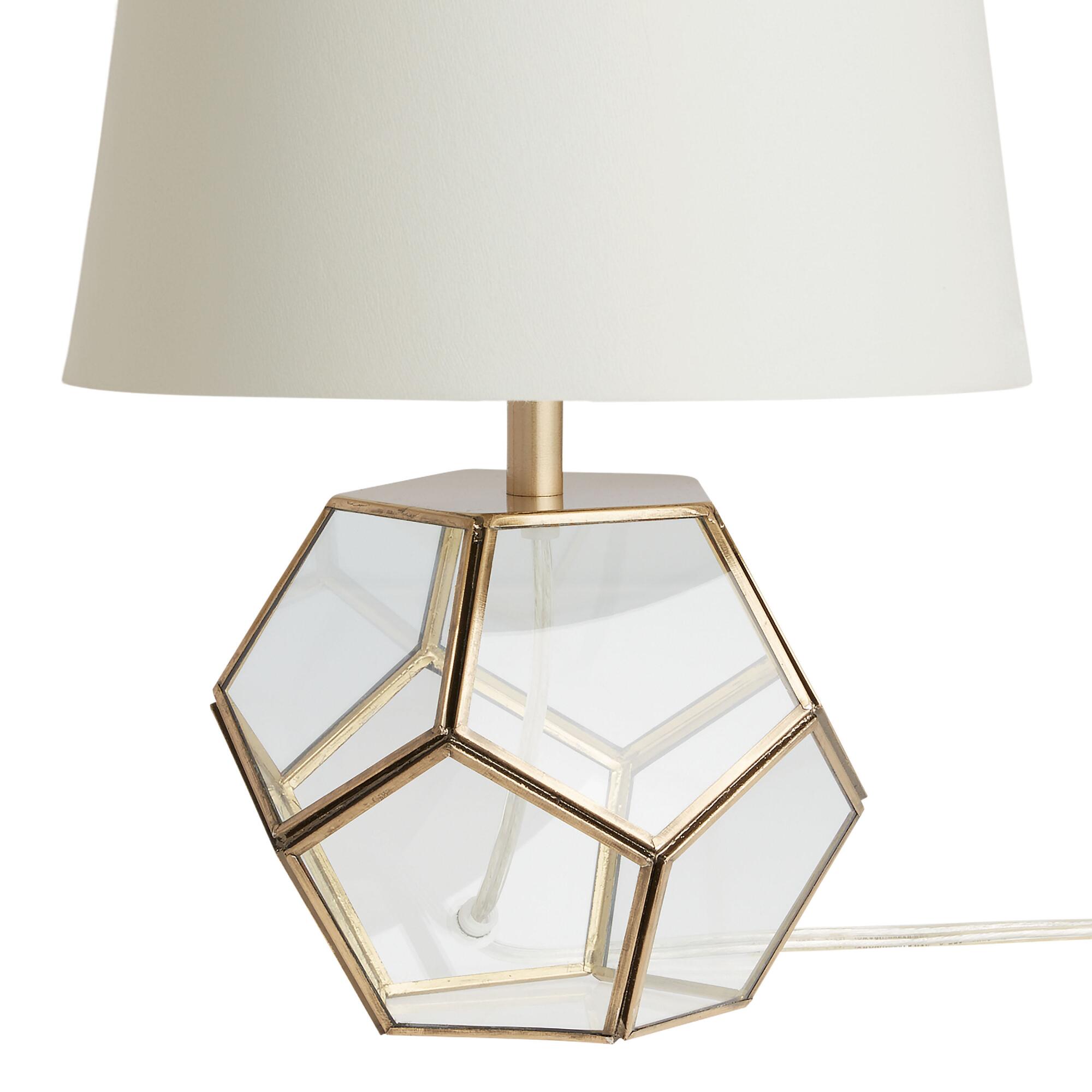 Glass Pentagon Accent Lamp Base by World Market