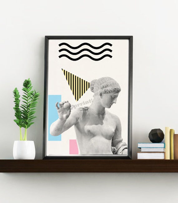 Wall Art Print Greek Torso Statue. Revised Classical Ska229Wa4